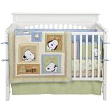 Lambs & Ivy Peek a Boo Snoopy 4 Piece Bedding Set