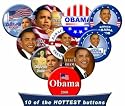 10 Barack Obama Button Pins - ***Hottest Pins Ever***