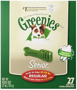 Greenies Dental Chews for Dogs, Regular, Pack of 27