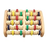 Foot Colorful Wheels Wooden Roller Relax Stress Relief Massager Board