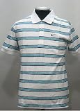 (ナイキ) NIKE ボーダーポロシャツ 345339 白xサックス系 [並行輸入品]