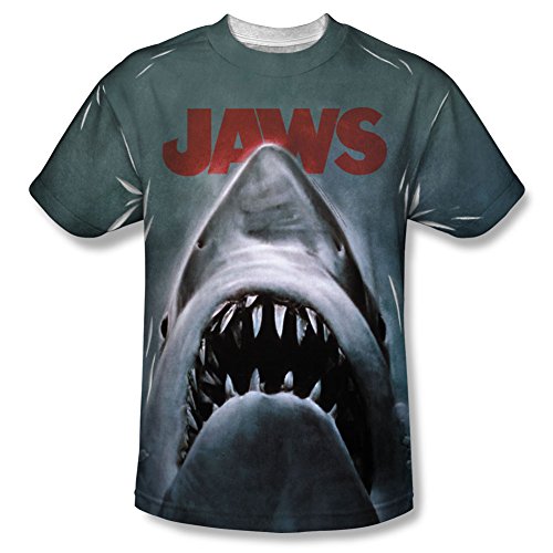 JAWS Shark Poster Adult Sublimated T-shirt