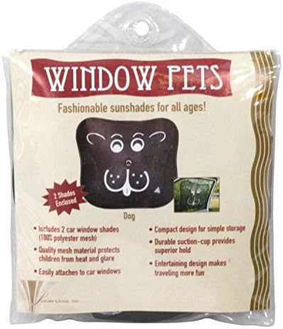 New Window Pets Car Auto Sun Shade 2 pk Dog face Foldable Mesh Sun Visor