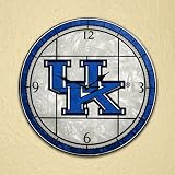 Kentucky Wildcats 12in Art Glass Clock NCAA College Athletics Fan Shop Sports Team Merchandise