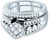 0.99CTW DIAMOND SOLIEL BRIDAL SET