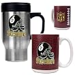 Pittsburgh Steelers 16oz Travel Mug & 15oz Gameball Ceramic Mug Set - Helmet logo NFL Football