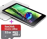 タブレットPC Ployer MOMO7 デュアルコア 7インチ IPS完全視角スクリーン Android4.1.1 1024×600 自然な日本語フォント 日本語入力 Googleプレイ対応 日本語説明書 ＋SanDisk 超高速 C10 microSDHC 32GB