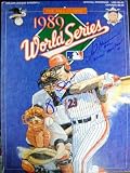 1989 World Series Program Autographed/Hand Signed by Tony Larussa & Dave Henderson (Oakland Athletic