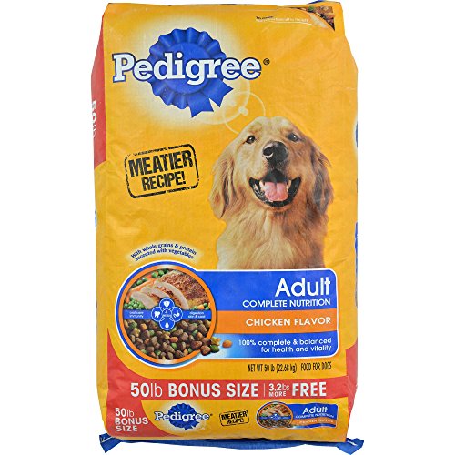 Pedigree Adult Complete Nutrition Chicken Flavor Dry Dog Food, Bonus Size 50 Lbs