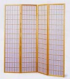 Four Panel Natural Screen By Coaster Furniture