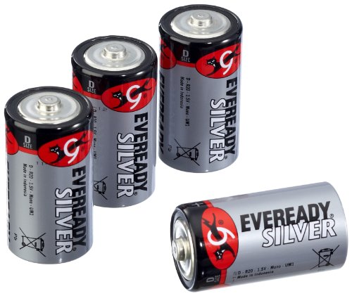 Eveready Silver Batterie D Mono 4er Pack