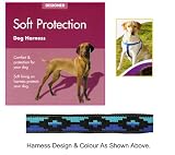 (Designer) Soft Protection Dog Harness (Medium) (Blue/Aztec)