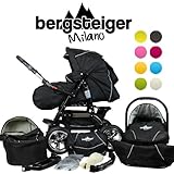 Bergsteiger Milano Kombikinderwagen + Autositz mit Travelsystem (Megaset 10 - teilig; 8 Farben)