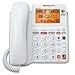 AT&T CL4940 Corded Answering System with Backlit Display, White, Display Dial, Mute, Last Number Redial, Flash, Clearspeak Dial-in-Base Speakerphone, Caller ID/Call Waiting, Audible Message Alert