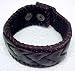 Brown Braided Leather Bracelet Wristband Wrist Band
