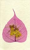 Handcrafted Wedding Bells Greeting Card - Artwork on Pipal Leaf