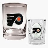 Philadelphia Flyers Rocks Glass and Shot Glass Set