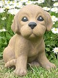 Eigenschaften Tiefes Kunsthandwerk GbR  / Steinfigur Tierfigur Hund Welpe hellbraun