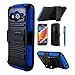 Cover-U174; Samsung Galaxy Avant G386 Extreme Rugged Dual Layer Kickstand Combo Case with Belt clip Holster Blue/Black Included [Premium Screen Guard + Cover U (TM) Stylus Pen + Anti-Dust Plug]