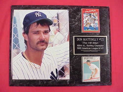 Yankees Don Mattingly 2 Card Collector Plaque