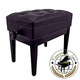 Cameron & Sons CS-12 EBHP Deluxe Adjustable Piano Bench (Polished Black)