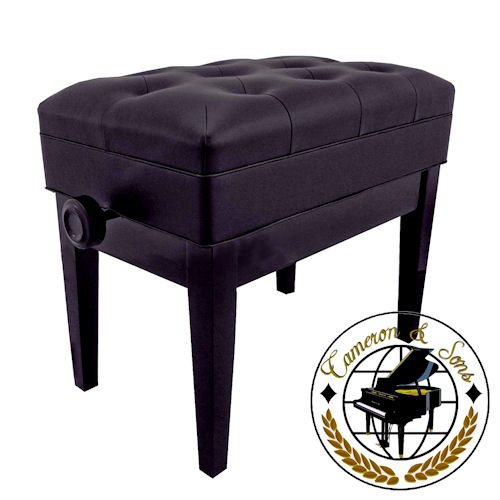CS-12 EBHP Deluxe Adjustable Piano Bench (Polished Black)