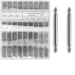 Watch Band Strap connecting Spring Bars Pins Stainless Steel Assortment by Size 1.35mm Thick