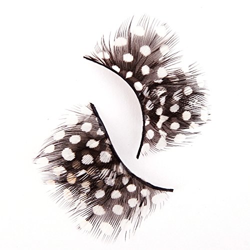 Wimpern Schwarz Weiss gepunktet Schmetterling Eyelashes Karneval Party