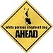 New  White German Shepherd Dog Bites Ahead !  Crossing Dog