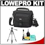 Lowepro Nova 160 AW Digital SLR Camera Shoulder Bag (Black) + Tripod + Accessory Kit for Canon Rebel XSi, XS, T1i, T2i, EOS 60D, 50D, 5D, 7D, Nikon D3000, D3100, D5000, D7000, D90, D300s, Olympus Evolt E-5, E-30, E-450, E-620 & Sony Alpha A290, A390, A500, A33, A55, A550