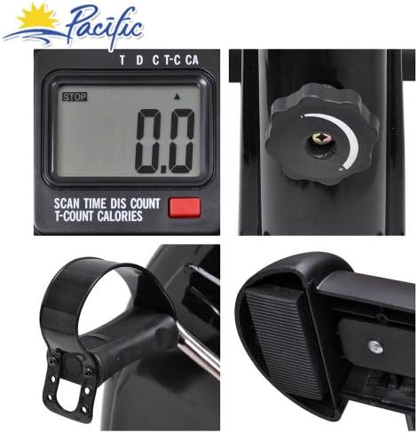 Mini Pedal Exerciser Bike Indoor Exercise Cycling with LCD Counter Leg/Arm