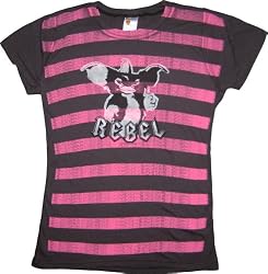 Gremlins Gizmo "Rebel" Juniors Striped T-Shirt