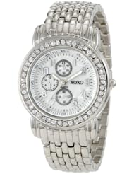 XOXO Womens XO5314  Silver-tone Bracelet With Rhinestones Accent Watch