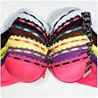 Mamia Plain Padded Demi Cup Bra With Ribbon Trim