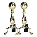 Uniflame Solid Brass Medium Ball andiron