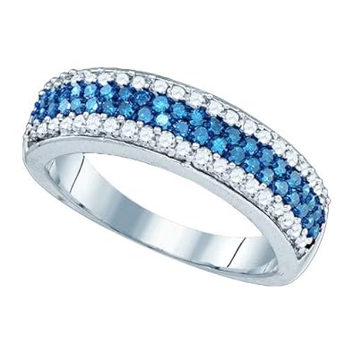 Cheap Girls Jewelry 0.85CTW BLUE DIAMOND FASHION RING For Sale