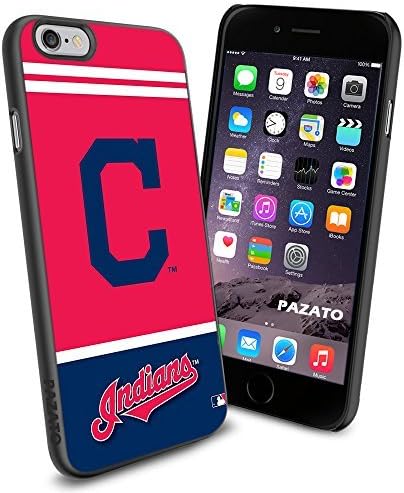 MLB Cleveland Indians Logo iPhone 6 4.7 inch Case Black Rubber Cover Protector