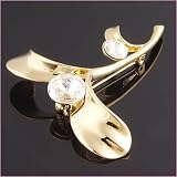 Attractive Gold Plated Flower Pin Brooch, Vintage Flower Clip Brooch, Jewelry Gifts, Gift ideas