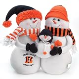 NFL Cincinnati Bengals Snowmen Family Holiday Table Top Decoration