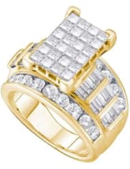 4.00CTW PRINCESS BAGGUETTE ROUND DIAMOND INVISIBLE RING