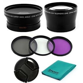 72mm Wide Angle + Macro + Telephoto Lens + UV CPL FLD Filter Kit+ Cap+ Cloth for Sony CYBERSHOT DSC-H7 DSC-H9 HDR-FX1 DSC-HX1 HDR-FX1000, Sony HXR-NX5U HXRNX5U HVR-S270 Z1U Z1P Z7U FX1 HVR-Z1U H50 A77 HVR-Z5 Z5U