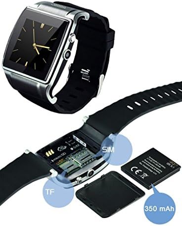 Lincass Hi Watch2 Smart Watch with 1.5" 2.0mp Camera 3.0 Bluetooth Compatible with Android / IOS System for Pedometer, Entertainment, Health Monitoring, Information Push, Mobile Positioning, Monitoring, Social Entertainment, Intelligent Alerts, Remote Self-timer, Motion Tracking, Sleep Analysis, Tracking / Alarm-silver (Silver)