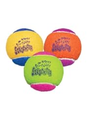 KONG Air Dog Squeakair Birthday Balls Dog Toy, Medium, Colors Vary (3 Balls)