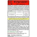 Blutgruppen - Di�t AB -. Medical Card DIN A5