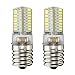 KINGSO E17 4W Pure White 64 3014 SMD Appliance Silicone Crystal LED Lights Bulb Lamp, Low Power Consumption, 110-120v, Pack of 2 Units Pure White