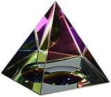 Amlong Crystal Iridescent Pyramid Rainbow Colors With Gift Box, 2.5-Inch