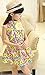 YJ.GWL Girls Casual Dress Vest Halter Dress Flower Printed Dress with Flower Pin
