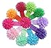 Cuddle Baby Girl's Elastic Headbands with Chiffon Flower Petal (Pack of 10)