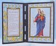 Mary Help of Christians Stained Glass Plaque in English or Spanish, 10" x 7" - MADE IN ITALY
