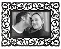 Black Scroll-Metal Picture Frame 4x6"